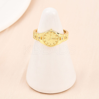 Brass Cuff Rings for Women RJEW-Z113-07G-1