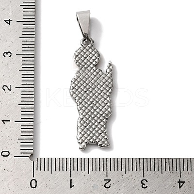 PVD Vacuum Plating 304 Stainless Steel Pendants STAS-L081-037GP-1