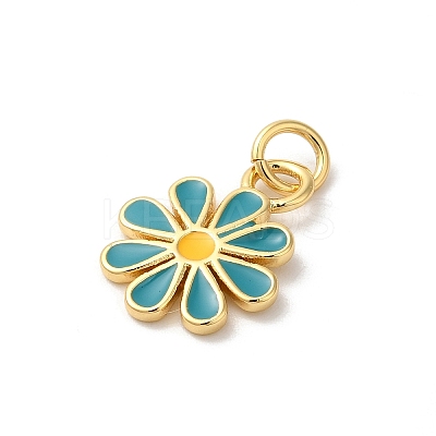Rack Plating Brass Enamel Pendants KK-Z056-47G-01-1