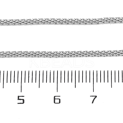304 Stainless Steel Mesh Chain Necklaces for Women Men LS-NJEW-P321-01P-1