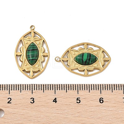 Synthetic Malachite Pendants STAS-P380-18G-02-1