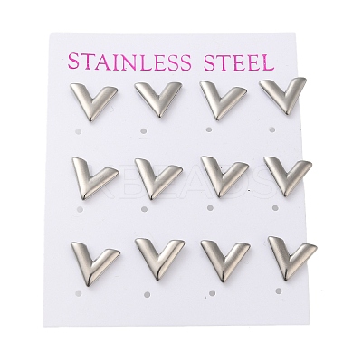 Non-Tarnish 304 Stainless Steel Stud Earring EJEW-C099-03P-1