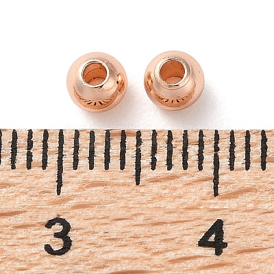 Rack Plating Brass Spacer Beads KKB-I709-03D-RG-1