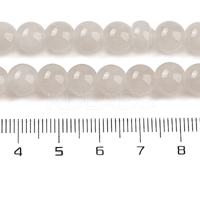 Baking Paint Imitation Jade Glass Round Bead Strands DGLA-XCP0001-17-1