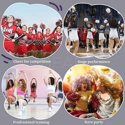 Plastic Cheerleading Pom Poms Cheerleading Hand Flowers AJEW-WH20010-90B-1
