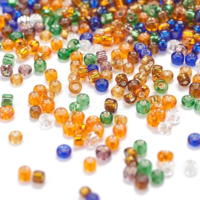 7 Colors Glass Round Seed Beads SEED-YW0001-24A-02-1