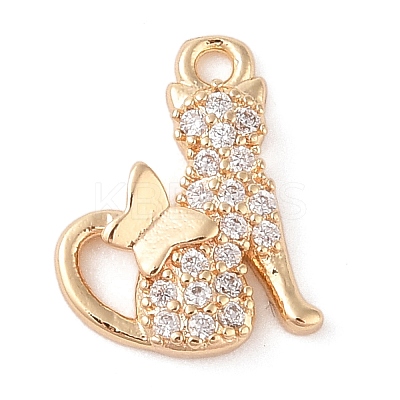 Brass with Clear Cubic Zirconia Charms LS-KK-N256-25B-G-1