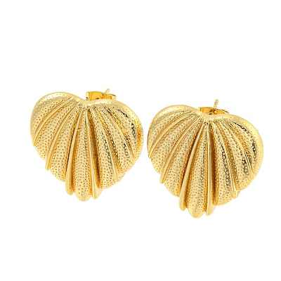 Rack Plating Brass Stud Earrings EJEW-M247-26A-G-1