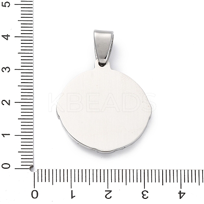 304 Stainless Steel Enamel Pendants STAS-U043-14P-1