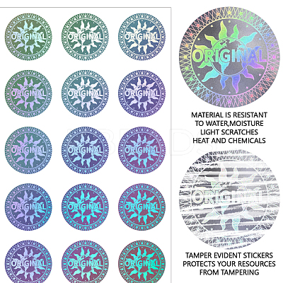PET Waterproof Self Adhesive Laser Sticker STIC-WH0028-005-1