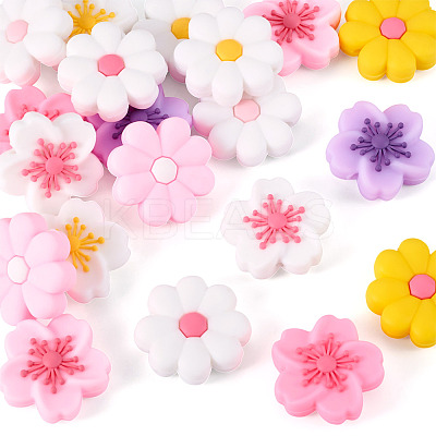 20Pcs 10 Styles Silicone Beads SIL-TA0002-90-1