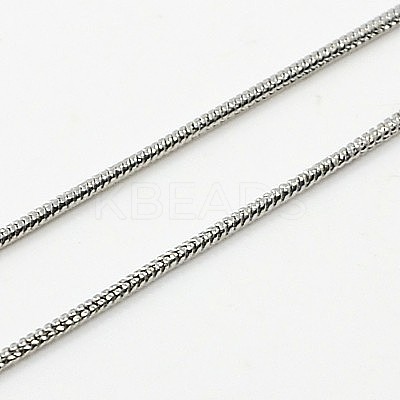 Tarnish Resistant Herringbone Chain Necklace for Men NJEW-F027-16-1mm-1