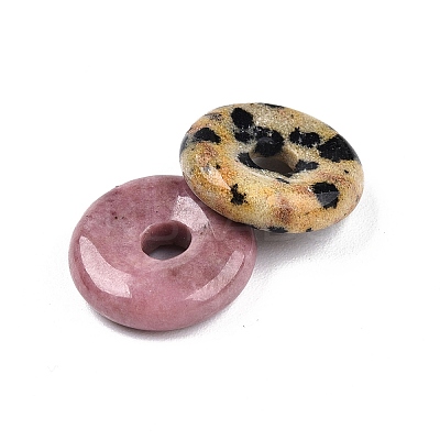 Natural & Synthetic Mixed Stone Donut Charms G-N344-38A-1