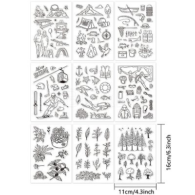 Outdoor Theme Acrylic Stamps DIY-GL0001-23-1