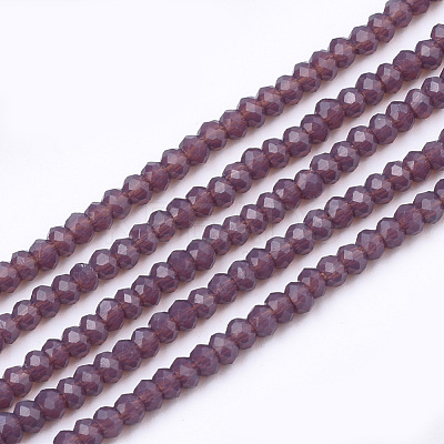Opaque Solid Color Glass Beads Strands GLAA-S178-12A-12-1