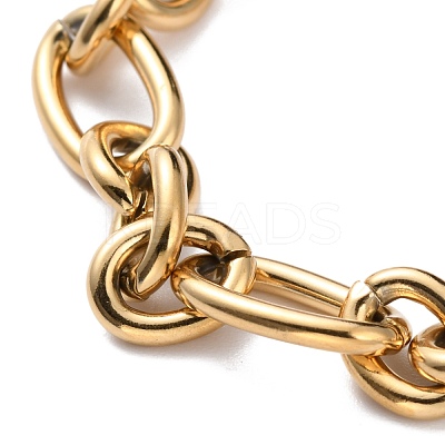 Ion Plating(IP) 304 Stainless Steel Figaro Chain Bracelets BJEW-E271-05G-1
