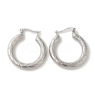 Tarnish Resistant 304 Stainless Steel Hoop Earrings for Women EJEW-Z066-04P-1