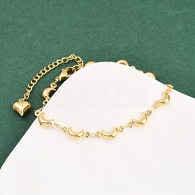 304 Stainless Steel Link Bracelets for Women BJEW-D359-07G-1