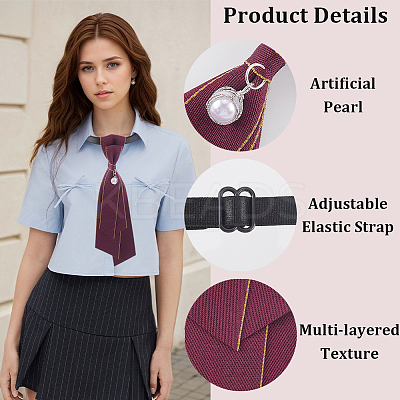 3Pcs 3 Colors Adjustable Polyester Necktie AJEW-CY0001-43-1