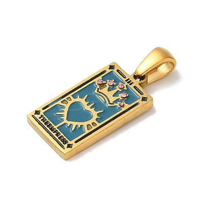 304 Stainless Steel Pendants STAS-C100-02C-G-1