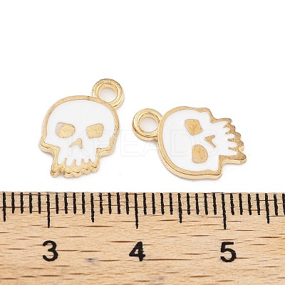 Halloween Theme Light Gold Plated Alloy Enamel Pendants ENAM-M219-14KCG-02A-1