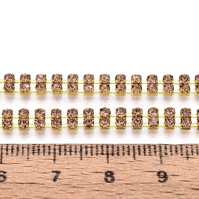 Iron Rhinestone Cup Chains CH-N005-04B-G-1