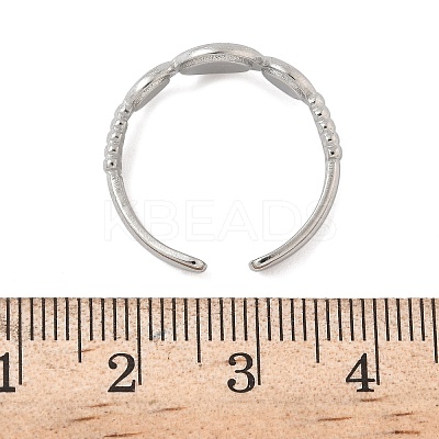 304 Stainless Steel Open Cuff Rings Findings RJEW-A079-10B-P-1