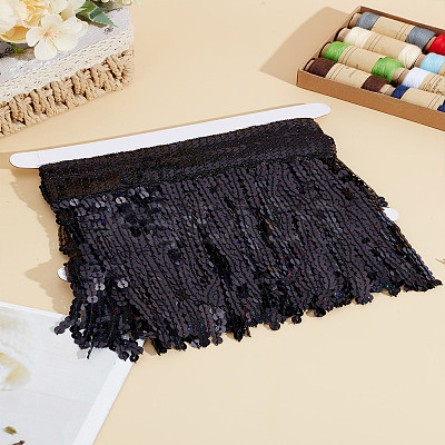 2 Yards Polyester Tassel Lace Ribbon OCOR-LP0002-90-1