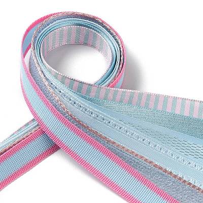 18 Yards 6 Styles Polyester Ribbon SRIB-Q022-C01-1