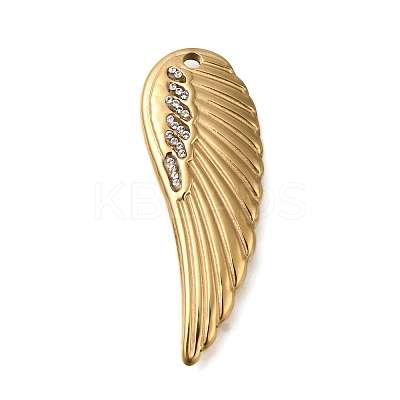 Ion Plating(IP) 304 Stainless Steel with Rhinestone Pendants STAS-Q335-12G-1