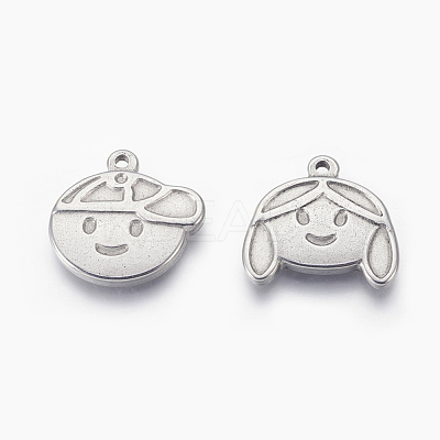 Tarnish Resistant 304 Stainless Steel Pendants STAS-E445-07-1