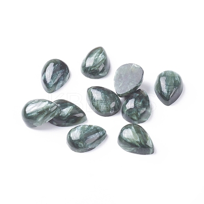Natural Seraphinite Cabochons G-E557-09A-1