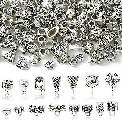 150Pcs 15 Styles Tibetan Style Alloy Spacer Beads TIBE-YW0001-59-1