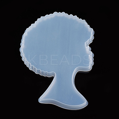 Afro Female Silhouette Silicone Resin Statue Molds LS-DIY-L021-69-1