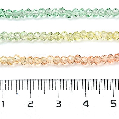 Transparent Painted Glass Beads Strands X1-DGLA-A034-T1mm-A04-1
