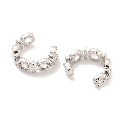 Female Symbol Rack Plating Brass Cuff Earrings for Women Men EJEW-Q803-01P-1