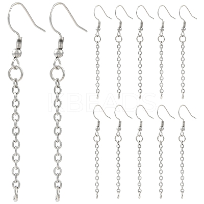 304 Stainless Steel Earring Hook EJEW-YW00016-01-1