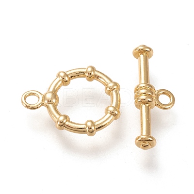 Brass Toggle Clasps KK-F820-10G-1