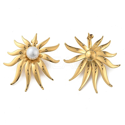 304 Stainless Steel Stud Earrings EJEW-Z084-17G-1