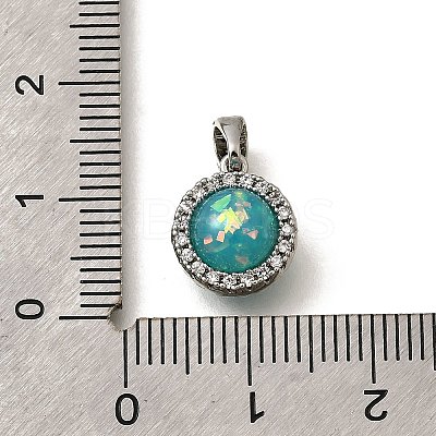 Brass Micro Pave Cubic Zirconia Pendants KK-K398-27P-02-1
