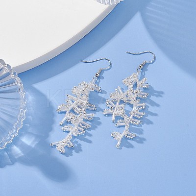 Glass Seed Braided Branch Dangle Earrings EJEW-MZ00070-01-1
