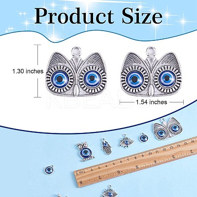 25Pcs 5 Style Alloy Enamel Pendants FIND-SZ0002-88-1