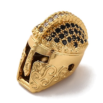 Helmet Shape Rack Plating Brass with Cubic Zirconia Beads LS-KK-S406-15C-1