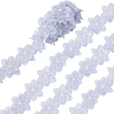 2 Yards Flower Polyester Lace Trim OCOR-CY0001-19A-1