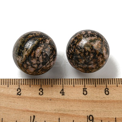 Natural Rhodonite Round Ball Figurines Statues for Home Office Desktop Decoration G-P532-02A-13-1
