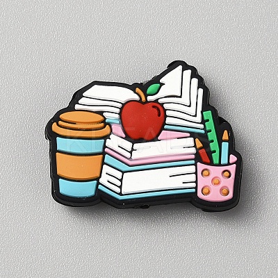 Coffee Theme Food Grade Silicone Focal Beads SIL-CJC0006-08A-1
