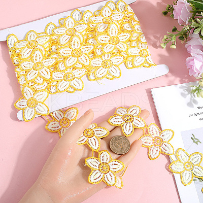Flower Polyester Lace Trim Ribbon OCOR-WH20003-03A-04-1