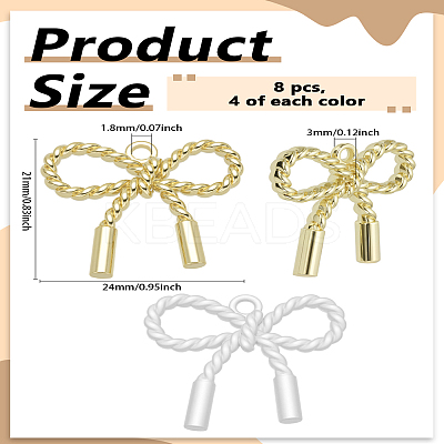8Pcs 2 Colors Alloy Pendants FIND-LP0005-51-1