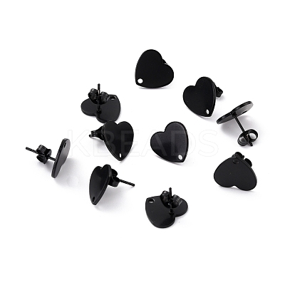 304 Stainless Steel Stud Earring Findings Ion Plating(IP) STAS-I183-07B-07EB-1
