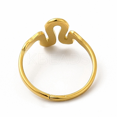 Ion Plating(IP) 304 Stainless Steel Snake Adjustable Ring for Women RJEW-B027-25G-1